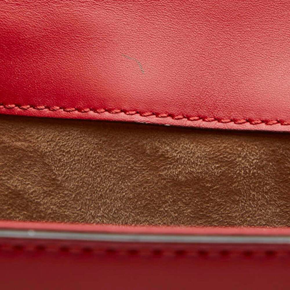 GUCCI Red Leather Sylvie Shoulder Bag - Picture 8 of 12